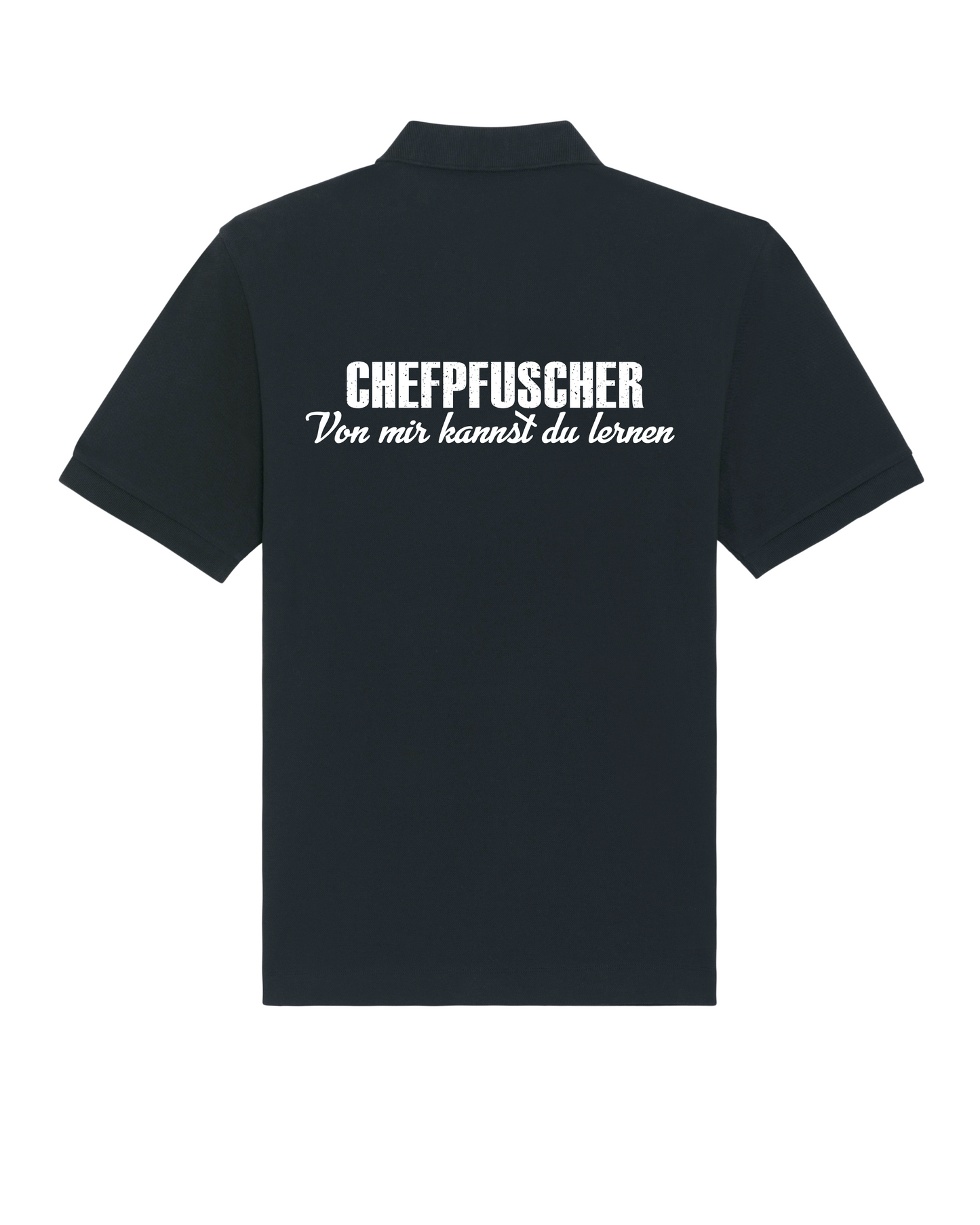 Polo Shirt Chefpfuscher Rückendruck